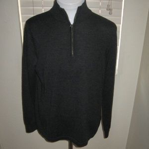 Joseph Abboud 1/2 Zip Sweater Gray L
